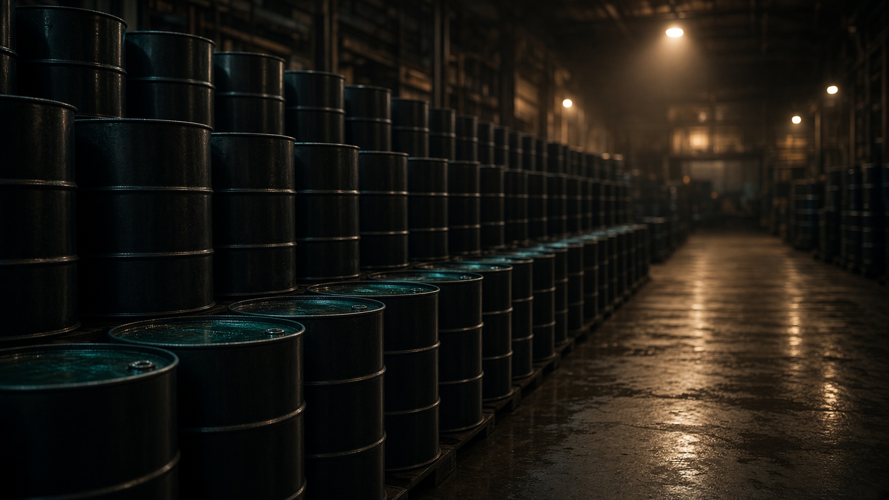 Fluid Smooth warehouse — drums of lubricant ready for dispatch
